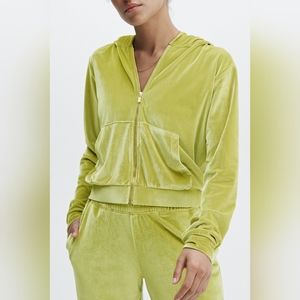 NWT 3-Piece Velour Tracksuit Set: hoodie, bra, joggers